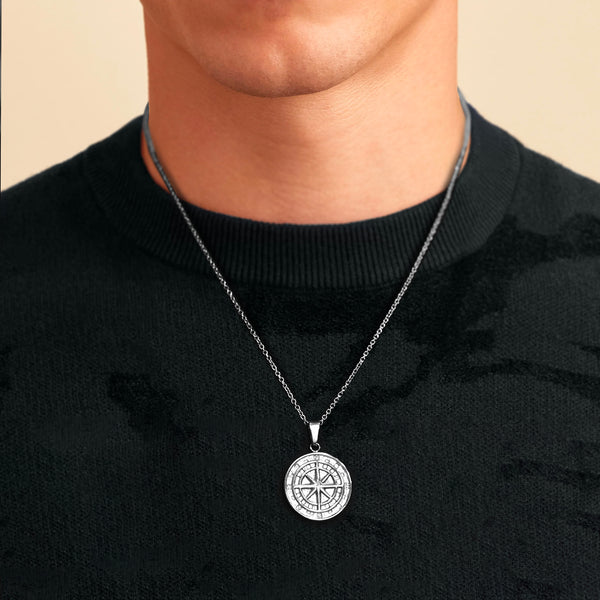 COMPASS PENDANT - SILVER -  - Vibe - VIBE.PK - {{variant_option_1}} - {{variant_option_2}} - {{variant_option_3}} - {{variant_title}}