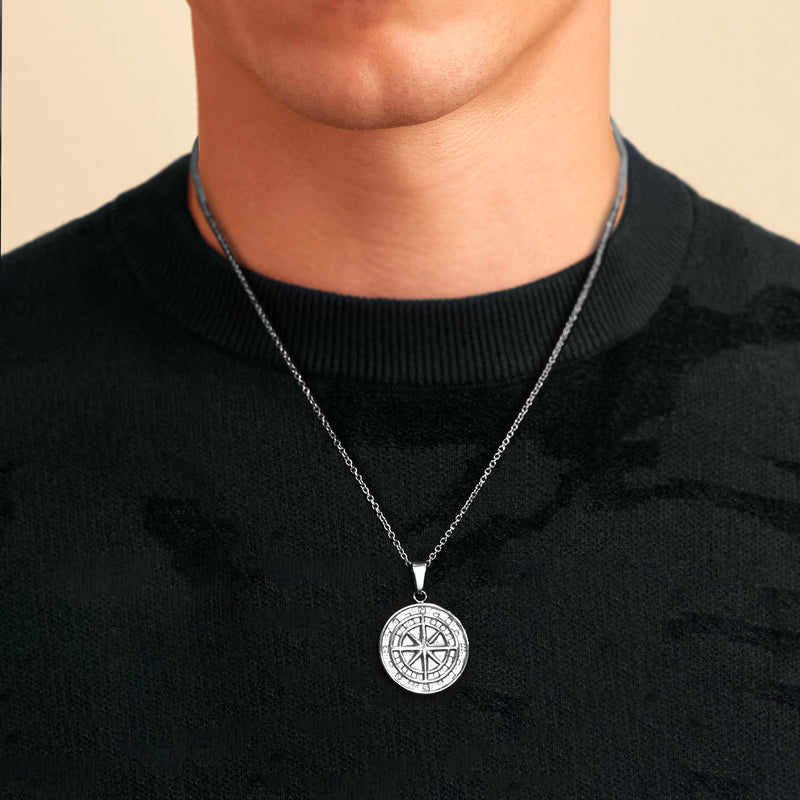 COMPASS PENDANT - SILVER -  - Vibe - VIBE.PK - {{variant_option_1}} - {{variant_option_2}} - {{variant_option_3}} - {{variant_title}}