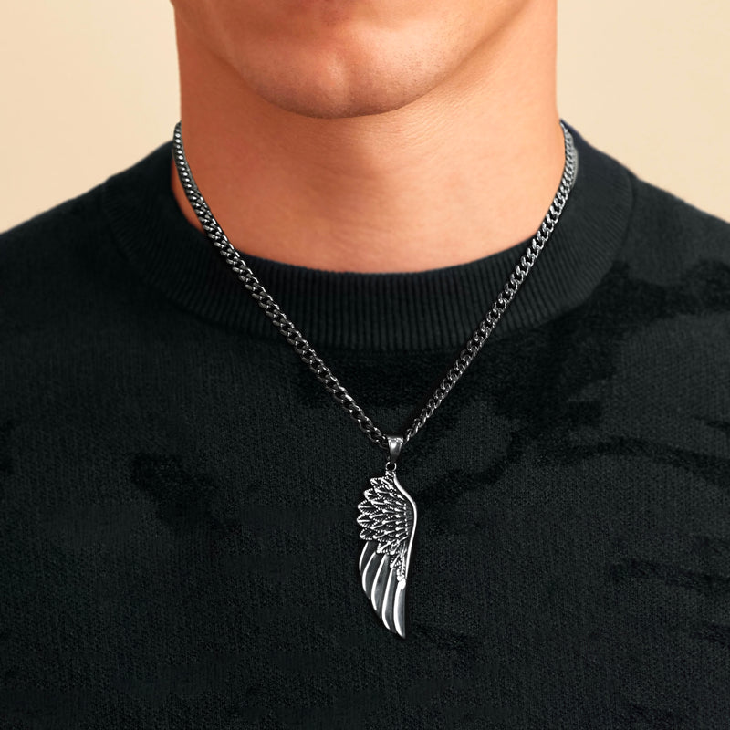 WING PENDANT - SILVER - VIBE.PK