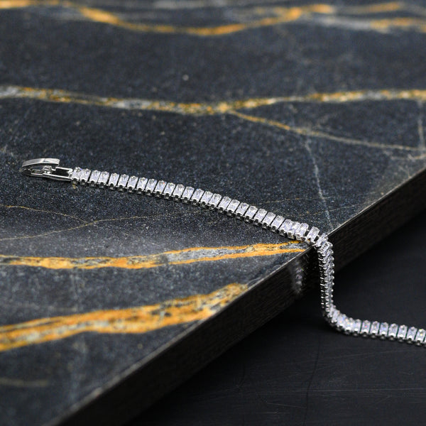 BAGUETTE SET TENNIS BRACELET - 4MM -  - Vibe - VIBE.PK - {{variant_option_1}} - {{variant_option_2}} - {{variant_option_3}} - {{variant_title}}
