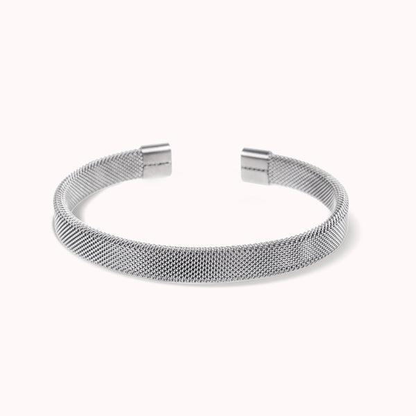 MESH CUFF BRACELET - SILVER - 9MM -  - Vibe - VIBE.PK - {{variant_option_1}} - {{variant_option_2}} - {{variant_option_3}} - {{variant_title}}