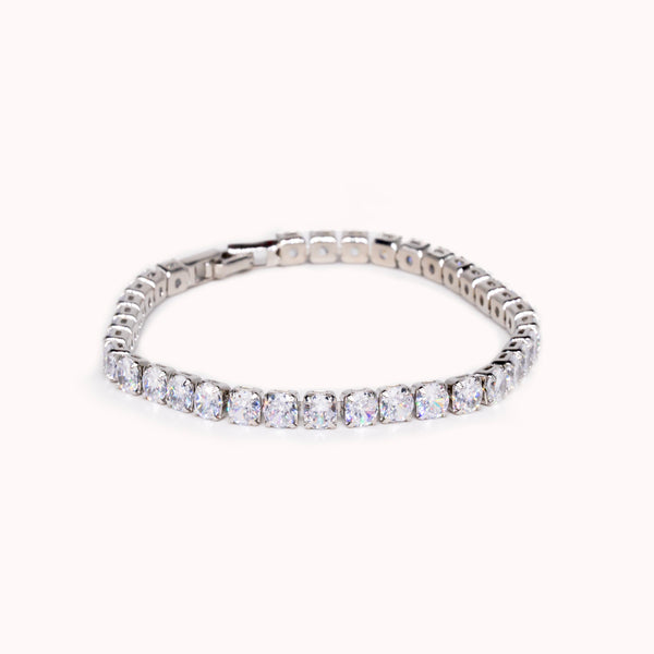 PRINCESS CUT STONES TENNIS BRACELET - 4MM -  - Vibe - VIBE.PK - 7 Inches -  -  - 7 Inches