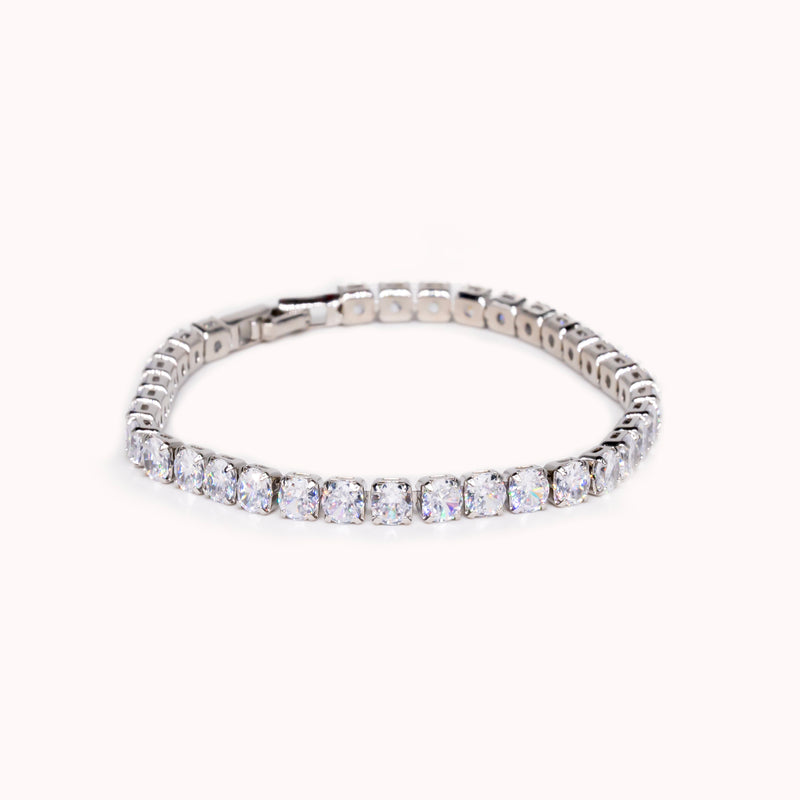 PRINCESS CUT STONES TENNIS BRACELET - 4MM -  - Vibe - VIBE.PK - 7 Inches -  -  - 7 Inches