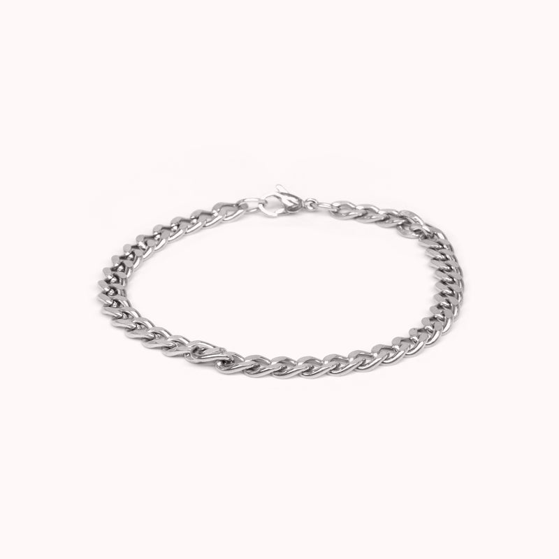 CURB BRACELET - SILVER - 5MM -  - Vibe - VIBE.PK - {{variant_option_1}} - {{variant_option_2}} - {{variant_option_3}} - {{variant_title}}