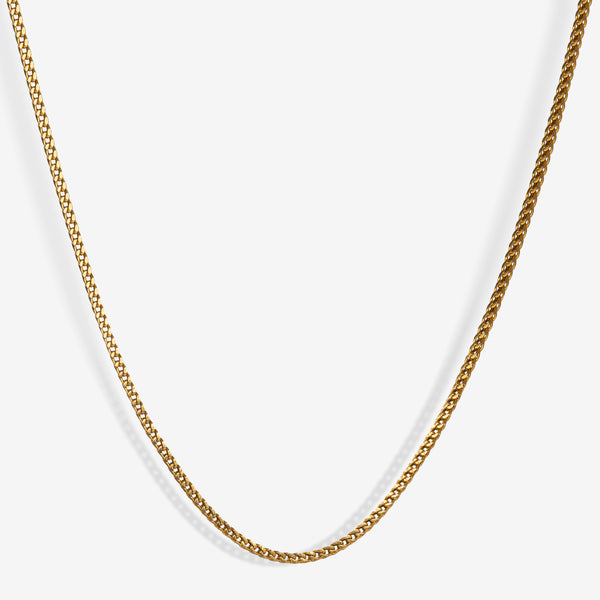 FRANCO CHAIN - GOLD - 3MM -  - Vibe - VIBE.PK - 22 Inches -  -  - 22 Inches