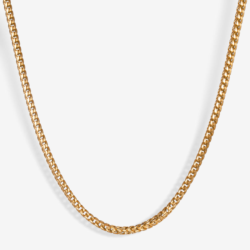 FOXTAIL CHAIN - GOLD - 4MM -  - Vibe - VIBE.PK - 22 Inches -  -  - 22 Inches