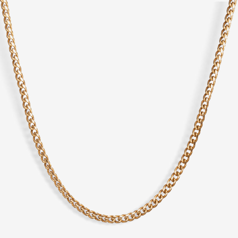 CUBAN CHAIN - GOLD - 4MM -  - Vibe - VIBE.PK - 22 Inches -  -  - 22 Inches