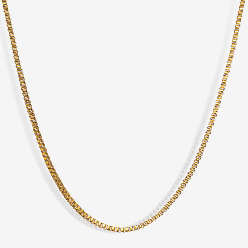 BOX CHAIN - GOLD - 3MM -  - Vibe - VIBE.PK - {{variant_option_1}} - {{variant_option_2}} - {{variant_option_3}} - {{variant_title}}