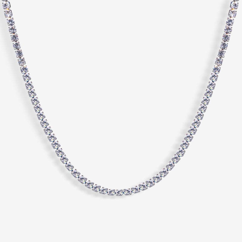 TENNIS CHAIN - SILVER - 3MM -  - Vibe - VIBE.PK - 18 Inches -  -  - 18 Inches