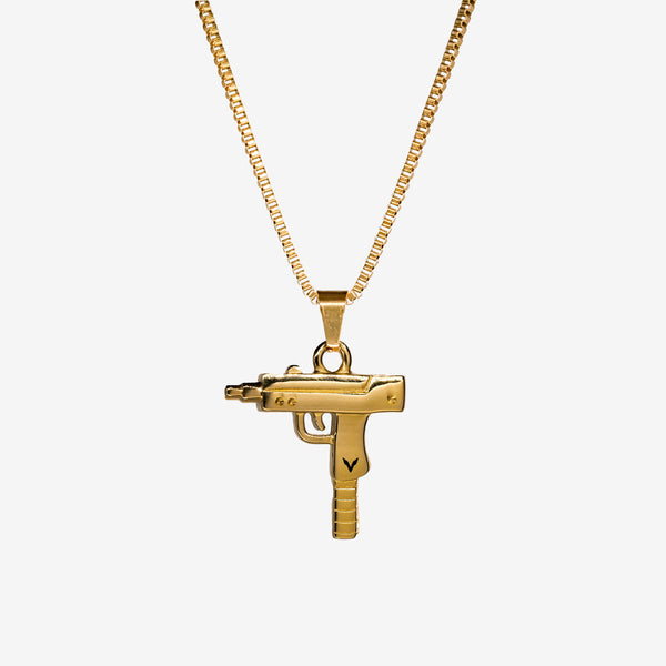 UZI PENDANT - GOLD -  - Vibe - VIBE.PK - Gold - 18" -  - Gold / 18"