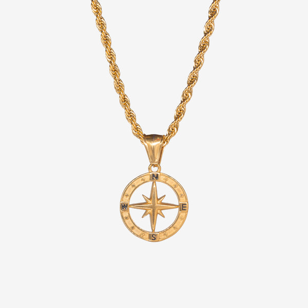 NSEW VISION PENDANT - GOLD -  - Vibe - VIBE.PK - Rope 18" -  -  - Rope 18"