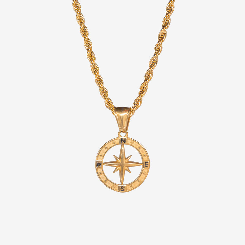 NSEW VISION PENDANT - GOLD -  - Vibe - VIBE.PK - Rope 18" -  -  - Rope 18"