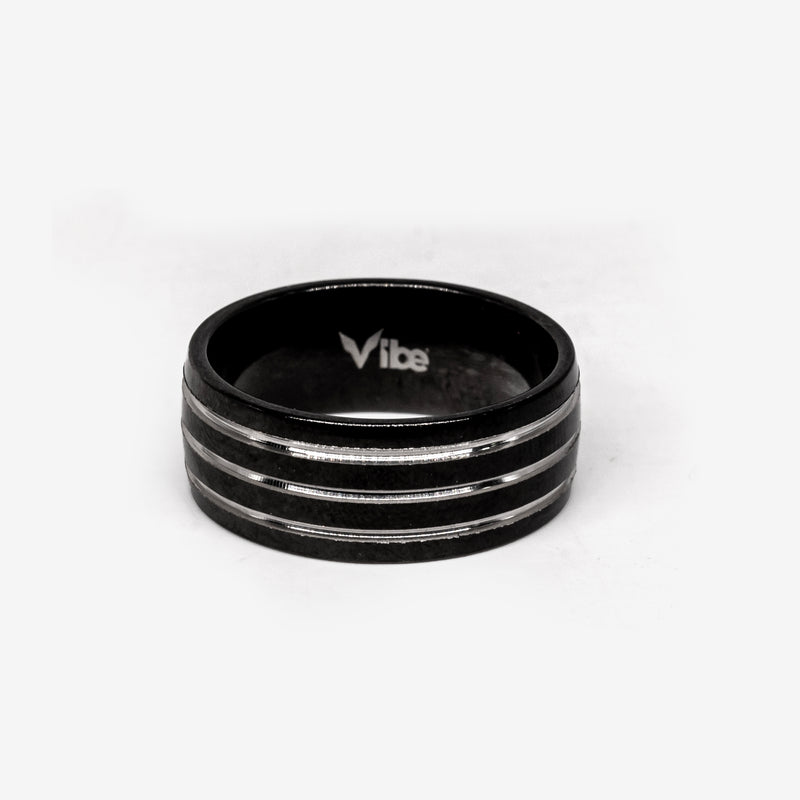 TRIPLE STRIPED RING - BLACK -  - Vibe - VIBE.PK - {{variant_option_1}} - {{variant_option_2}} - {{variant_option_3}} - {{variant_title}}