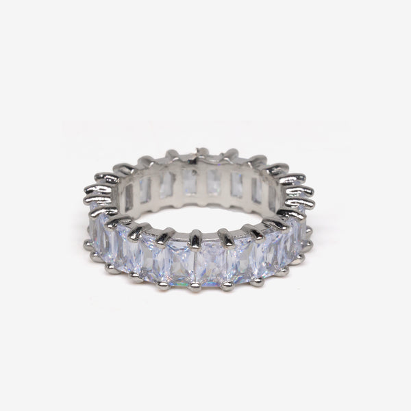 ASSCHER CUT ETERNITY BAND - SILVER -  - Vibe - VIBE.PK - {{variant_option_1}} - {{variant_option_2}} - {{variant_option_3}} - {{variant_title}}