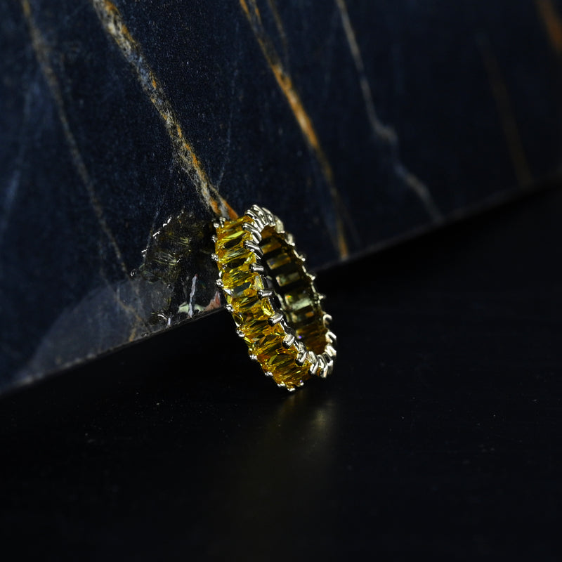 ASSCHER CUT ETERNITY BAND - GOLD -  - Vibe - VIBE.PK - {{variant_option_1}} - {{variant_option_2}} - {{variant_option_3}} - {{variant_title}}