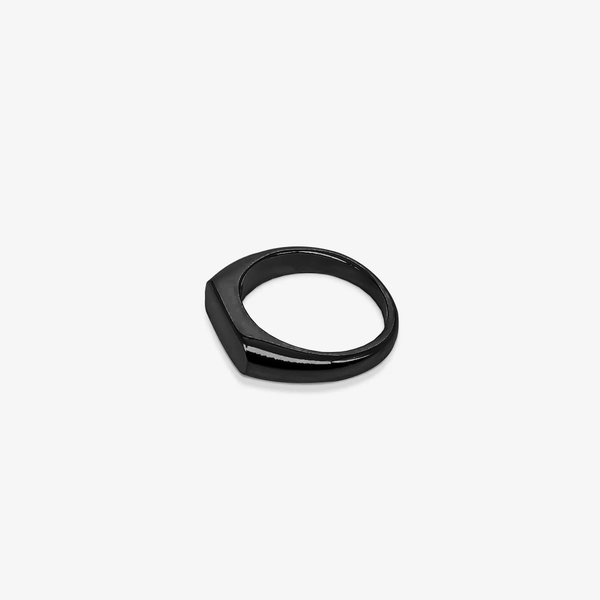 SIGNET RING - BLACK -  - Vibe - VIBE.PK - Black - 16 / US 6 -  - Black / 16 / US 6