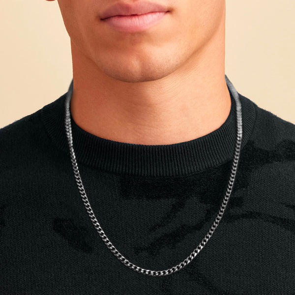 CUBAN CHAIN - SILVER - 4MM -  - Vibe - VIBE.PK - {{variant_option_1}} - {{variant_option_2}} - {{variant_option_3}} - {{variant_title}}