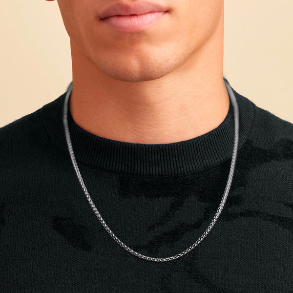 WHEAT LINK - SILVER - 3MM - VIBE.PK