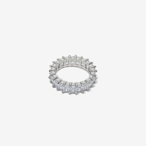 ASSCHER CUT ETERNITY BAND - SILVER -  - Vibe - VIBE.PK - {{variant_option_1}} - {{variant_option_2}} - {{variant_option_3}} - {{variant_title}}