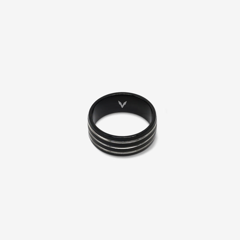 TRIPLE STRIPED RING - BLACK -  - Vibe - VIBE.PK - {{variant_option_1}} - {{variant_option_2}} - {{variant_option_3}} - {{variant_title}}